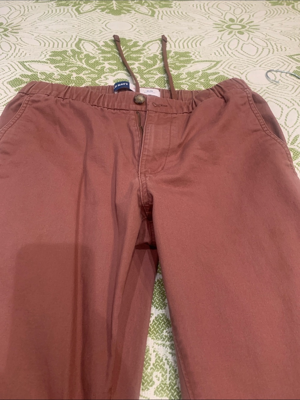 Old Navy Men's Rust/Brick Cotton Drawstring Chinos